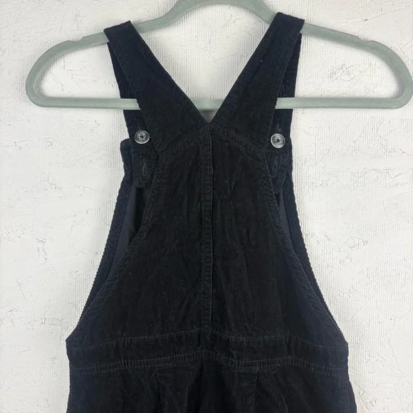 Old Navy Black Corduroy Denim Button-Front Overall Dress Girls XL 12 Y2K 90s - Picture 4 of 8